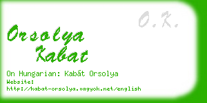 orsolya kabat business card