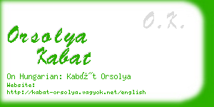 orsolya kabat business card